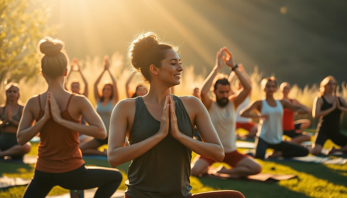 Enhance your well-being with a health-focused community scene at healthlifeherald.com during a yoga session.