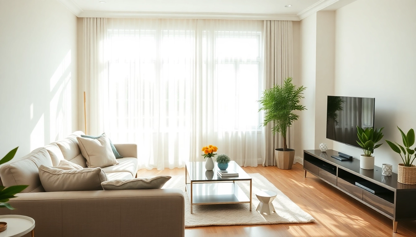 Bond cleaning Logan service transforming a cozy living room into a pristine space.