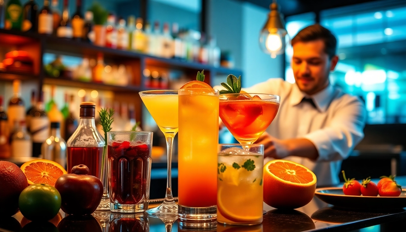 Learn to mix vibrant cocktails during our engaging cocktailkurs with expert guidance.