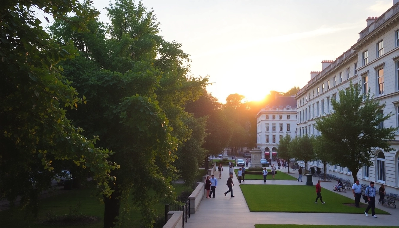 Enjoying a peaceful stroll through Bloomsbury's lush landscapes and elegant architecture.