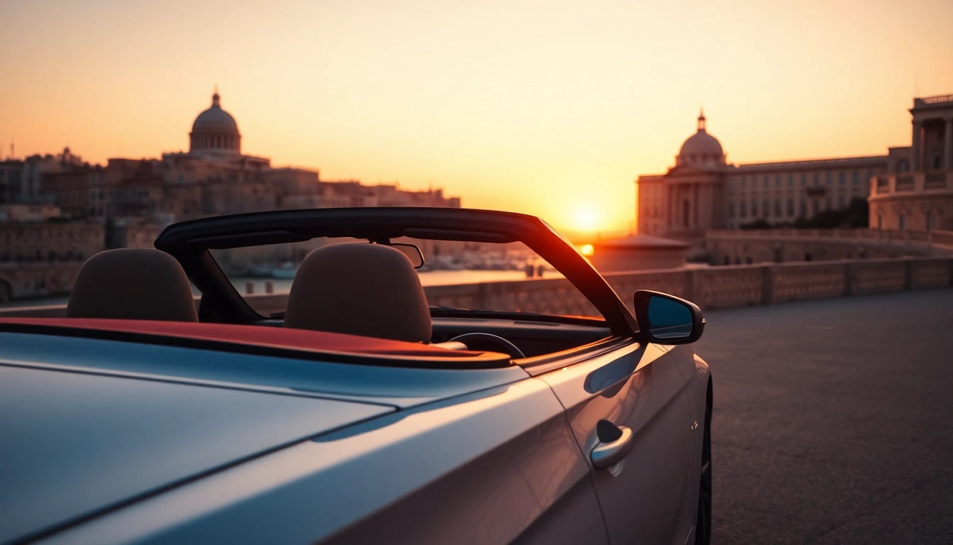 Experience affordable cheap car rental with driver Malta, showcasing a scenic drive through Malta's landmarks.