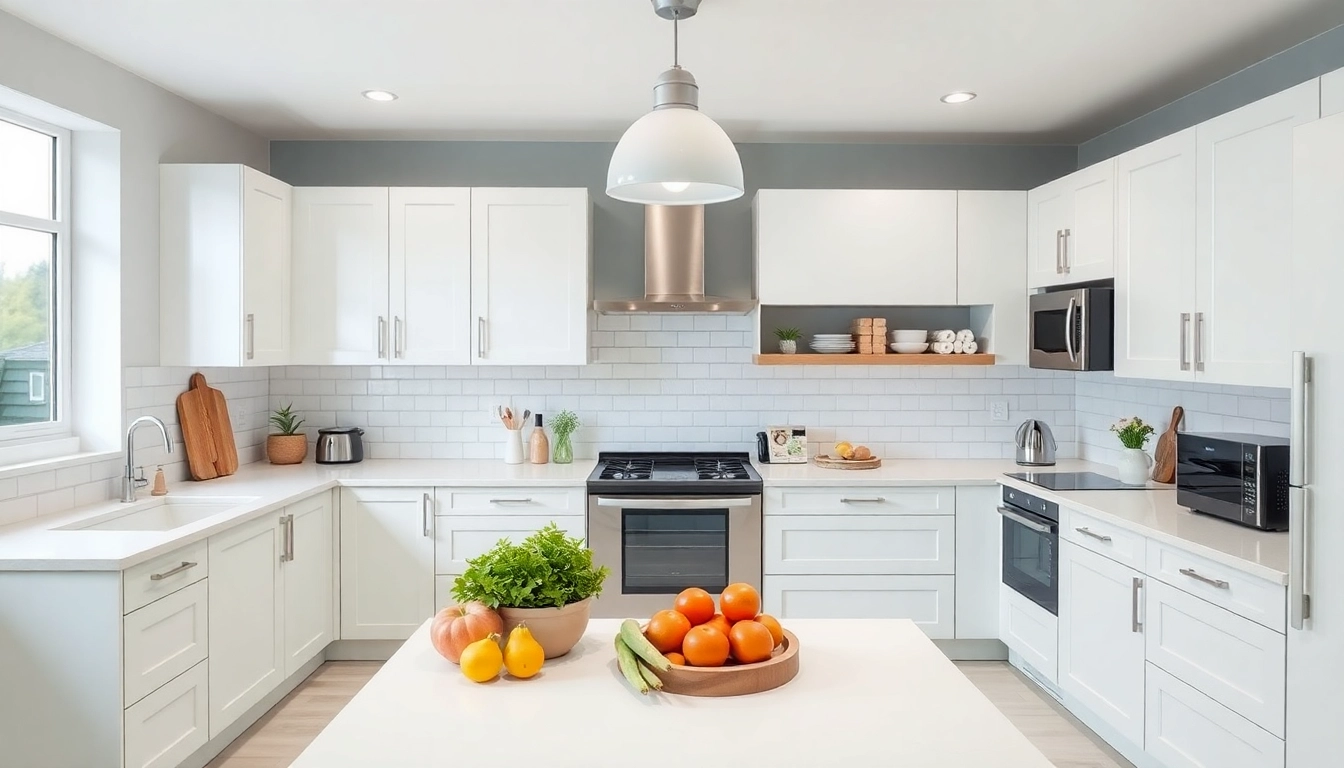 Showcasing affordable kitchen appliances in a beautiful setting with modern finishes and decor.