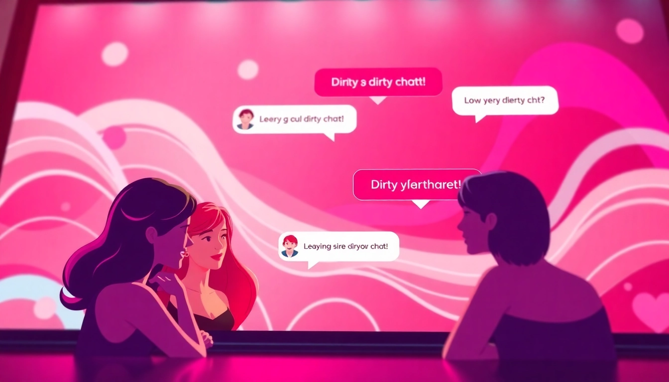 Engaging dirty chat conversations displayed in a vibrant digital chat interface.