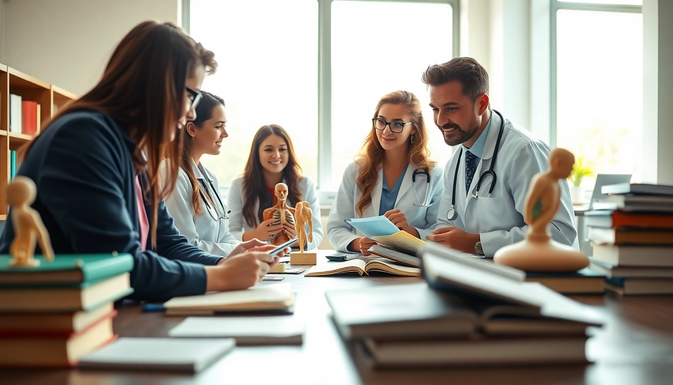 Medizinstudium ohne Test: Studierende in einer Universität, die konzentriert lernen und diskutieren.
