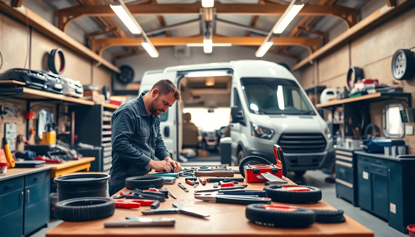 Mechanic providing Camper Van Repair Services in a professional workshop environment.