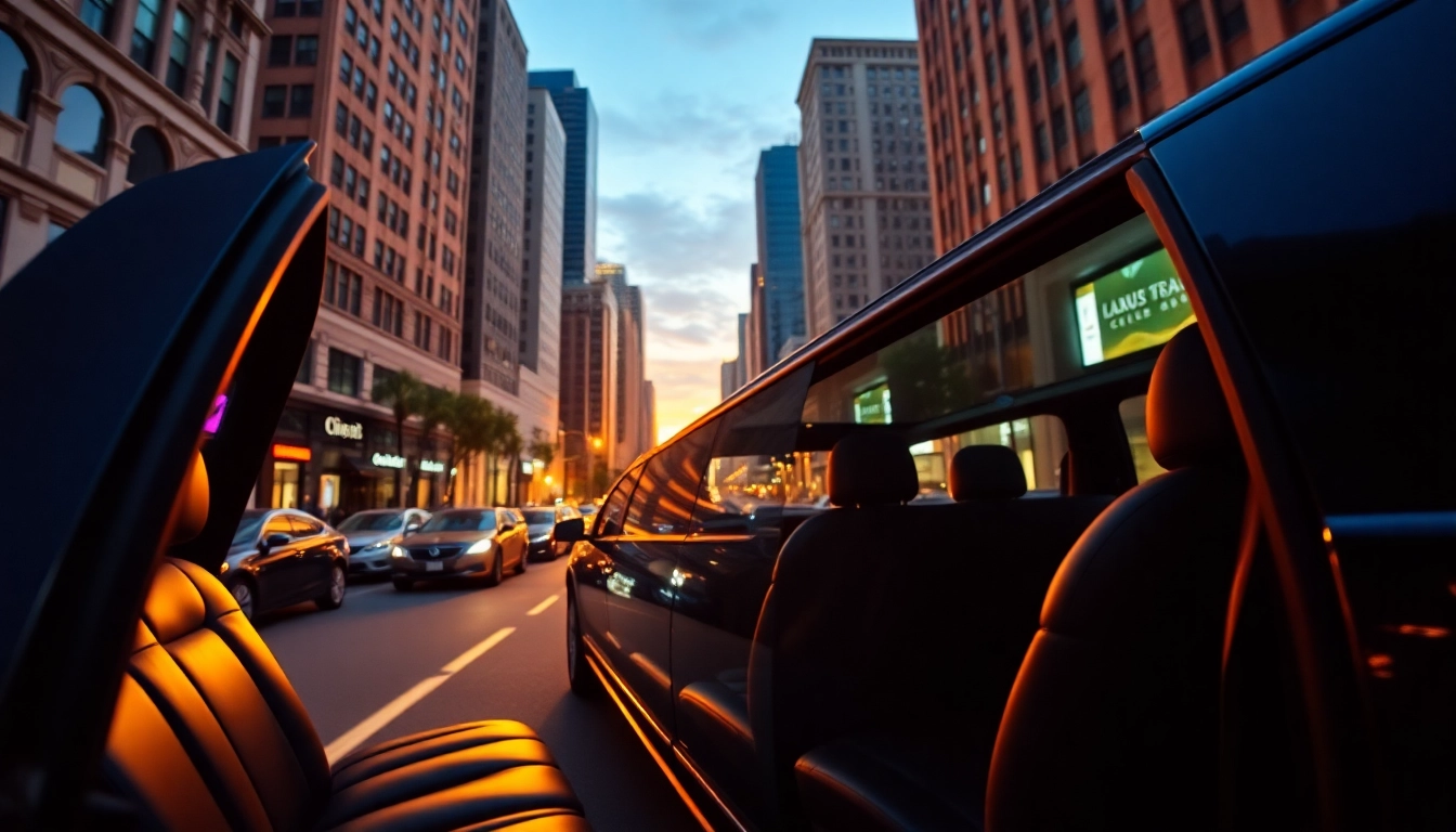 Luxurious car service Atlanta with a sleek black limousine featuring leather interiors, ready for your next ride.