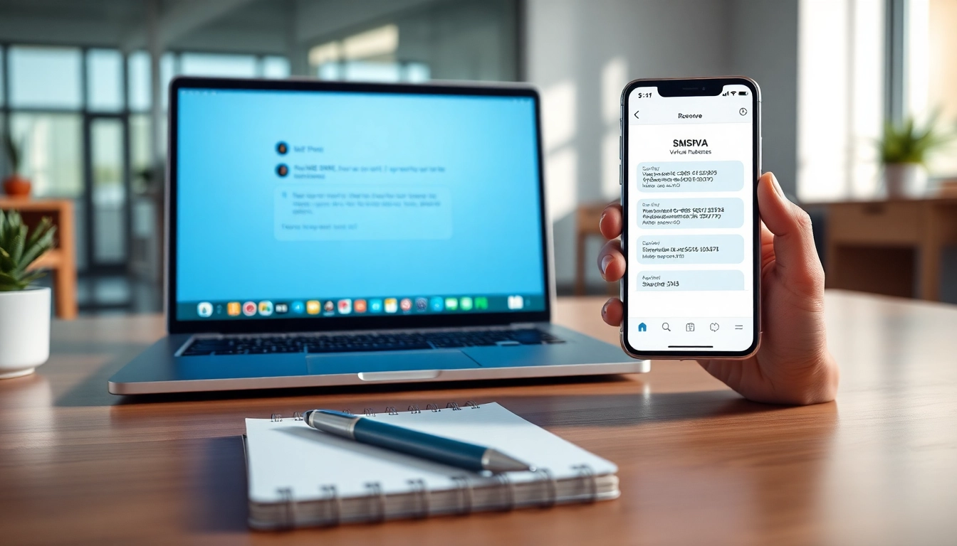 Access SMS codes effortlessly with SMSPVA on stylish mobile and laptop devices.