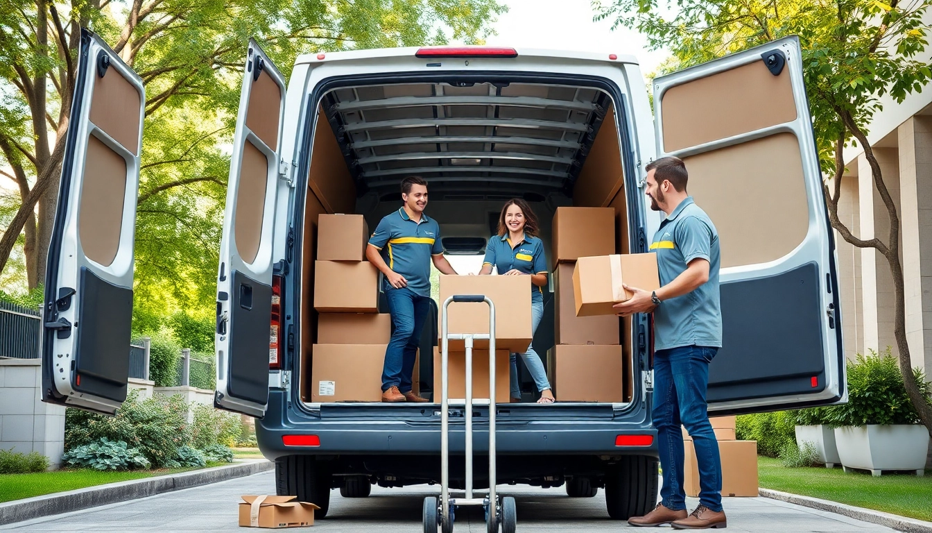 Efficient Man and van Moving service assisting a family in their new home.