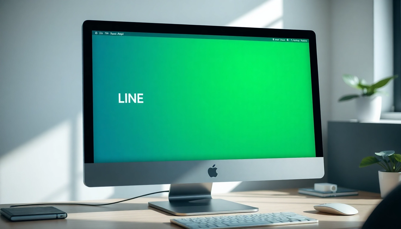 Download the LINE 電腦版下載 app on a stylish computer for seamless communication.