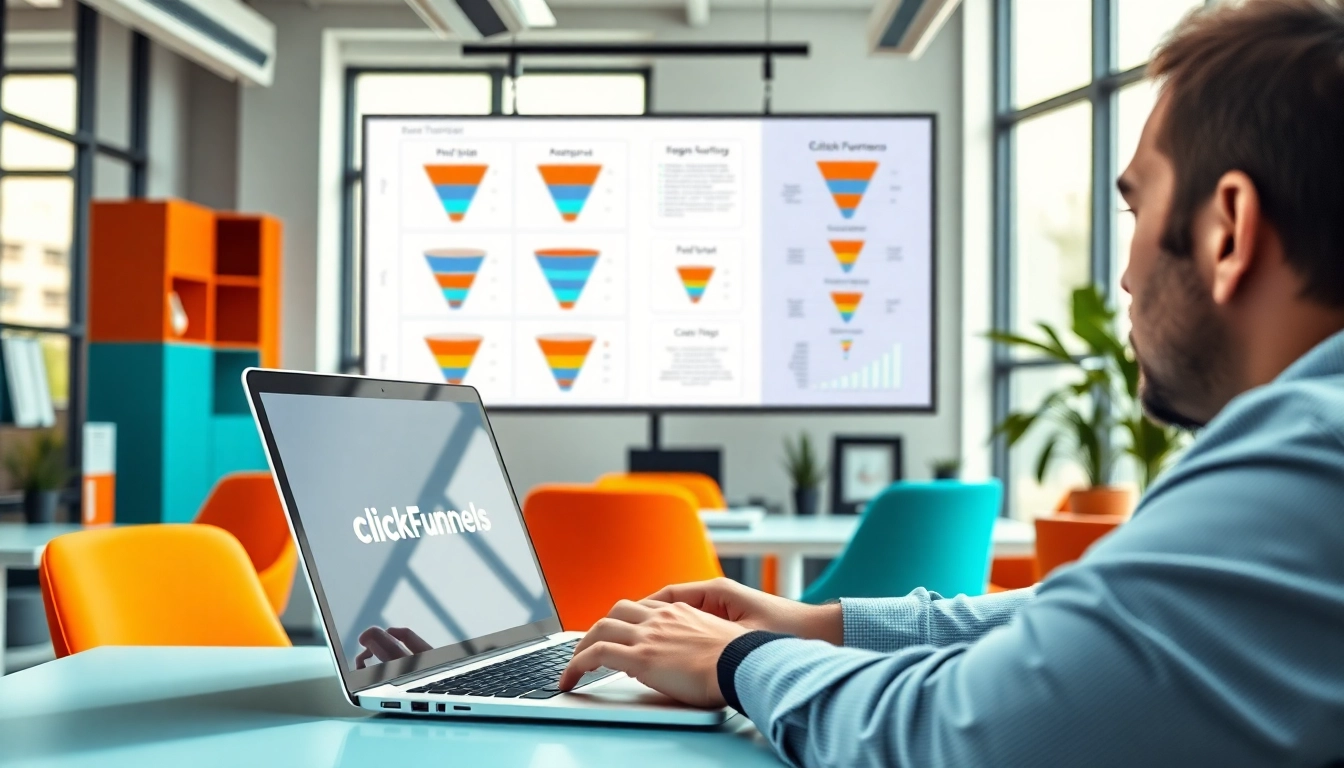 Optimize your funnel strategy with ClickFunnels in a modern marketing workspace.