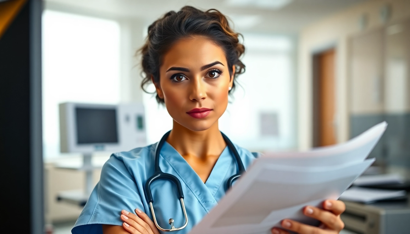 Illustration of a nurse contemplating challenges related to the VDAP program in a healthcare environment.