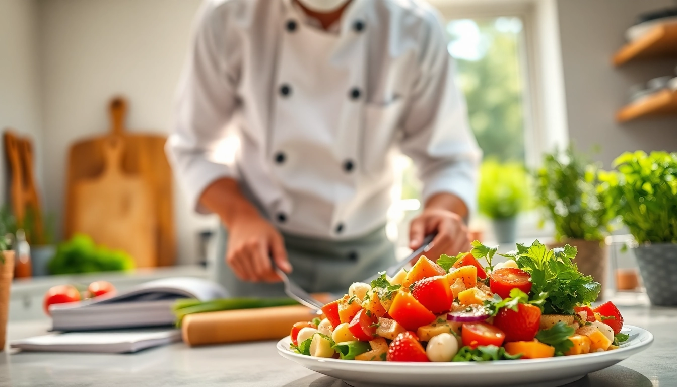 Prepare the best meal for losing weight with vibrant ingredients in a bright kitchen.
