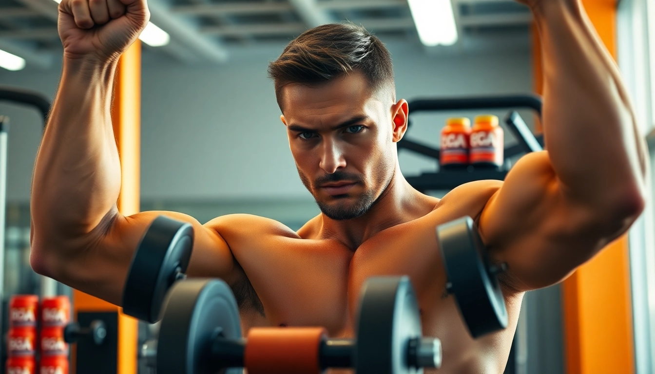 Bcaa takviyesini kullanarak güçlenen fitness meraklısı.