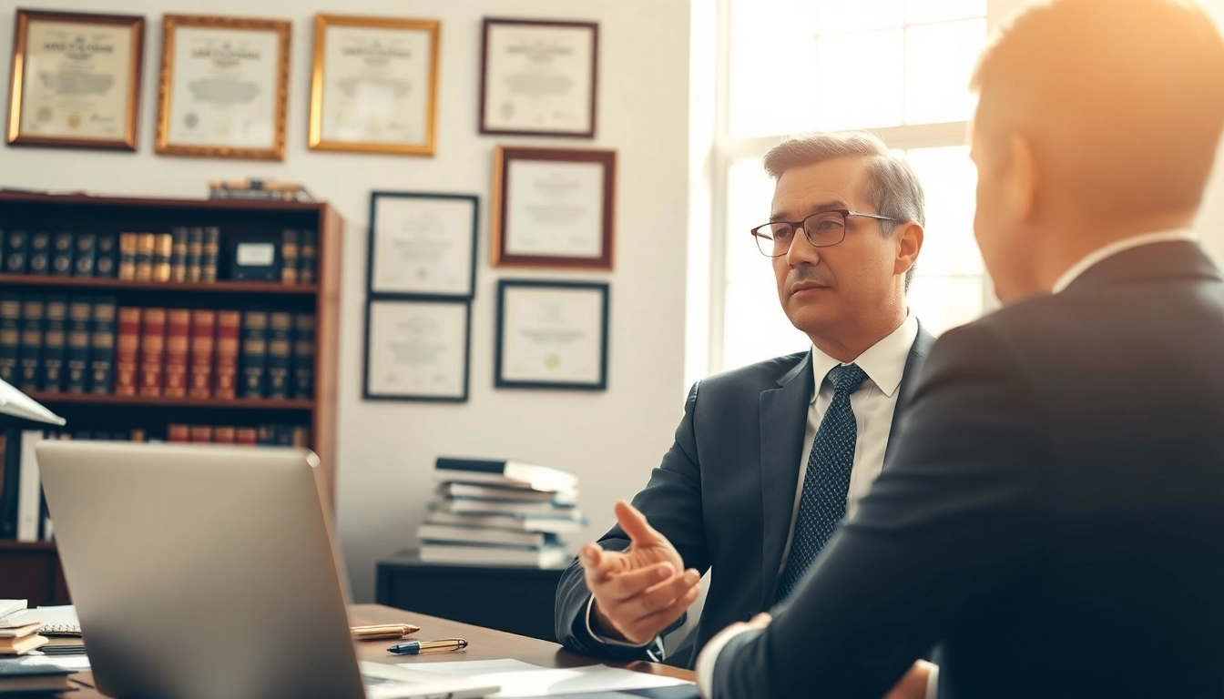 Consult with an eminent domain lawyer discussing legal rights and compensation options.