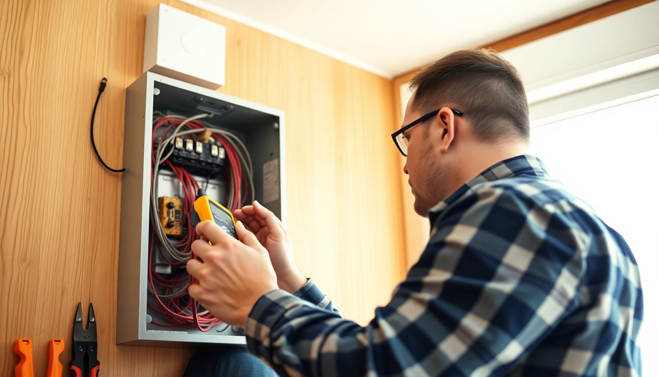 Providing reliable electrical service during residential installation by a professional electrician.