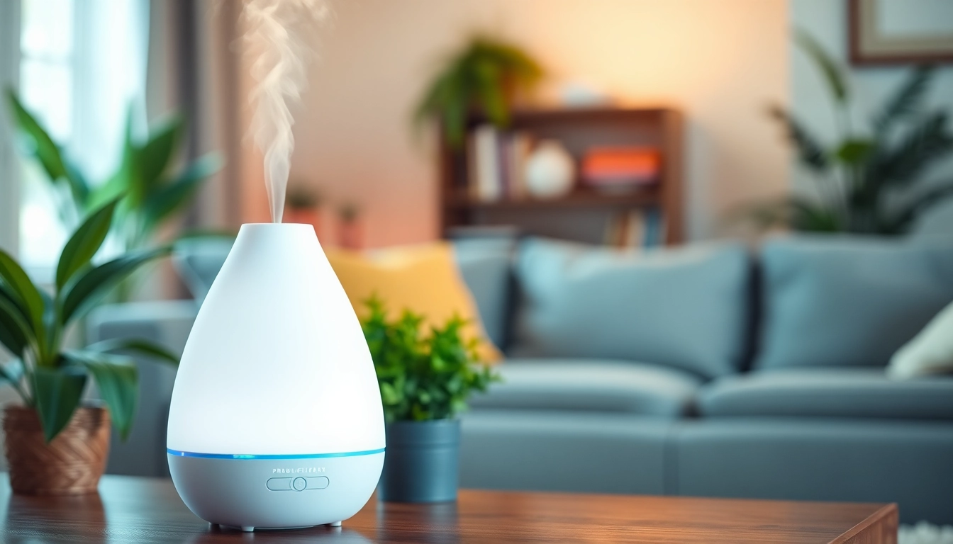 Enhance your space with a USB Air Humidifier Diffuser producing soothing mist.