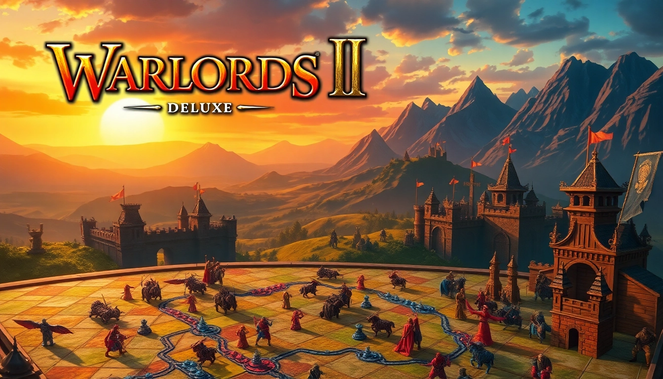 Download the classic Warlords 2 with vibrant fantasy game elements and dramatic landscapes.
