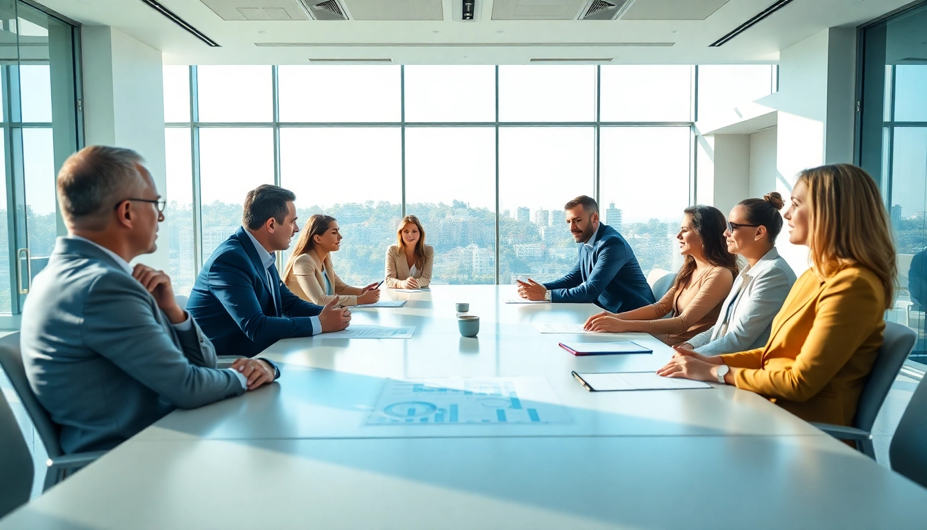 Government representatives collaborating in an administrative setting, highlighting diversity and transparency.