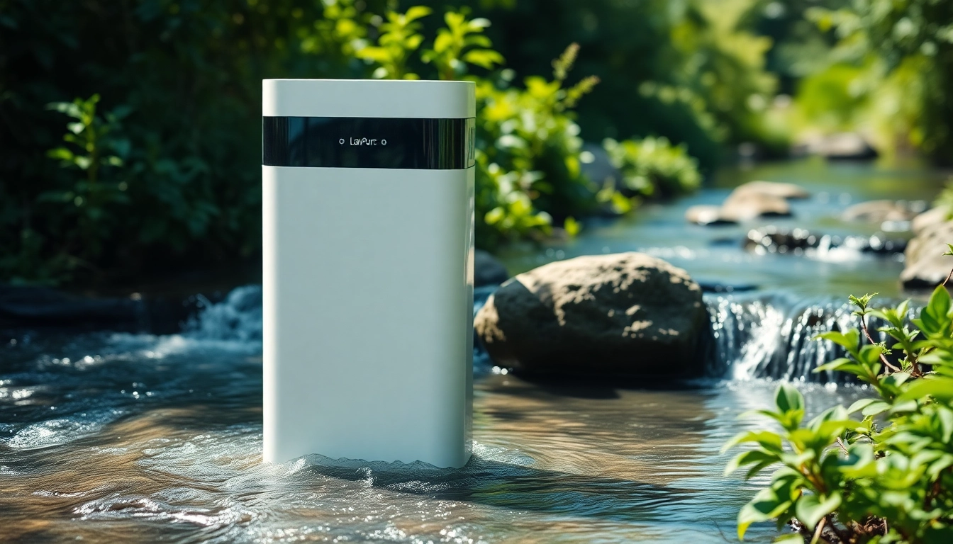 Lava Pure system displayed in a beautiful natural landscape, highlighting its eco-friendly features.