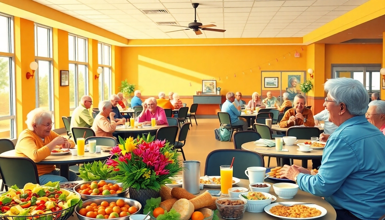 Enjoying a meal at the henderson nv senior center menu showcasing vibrant dishes.