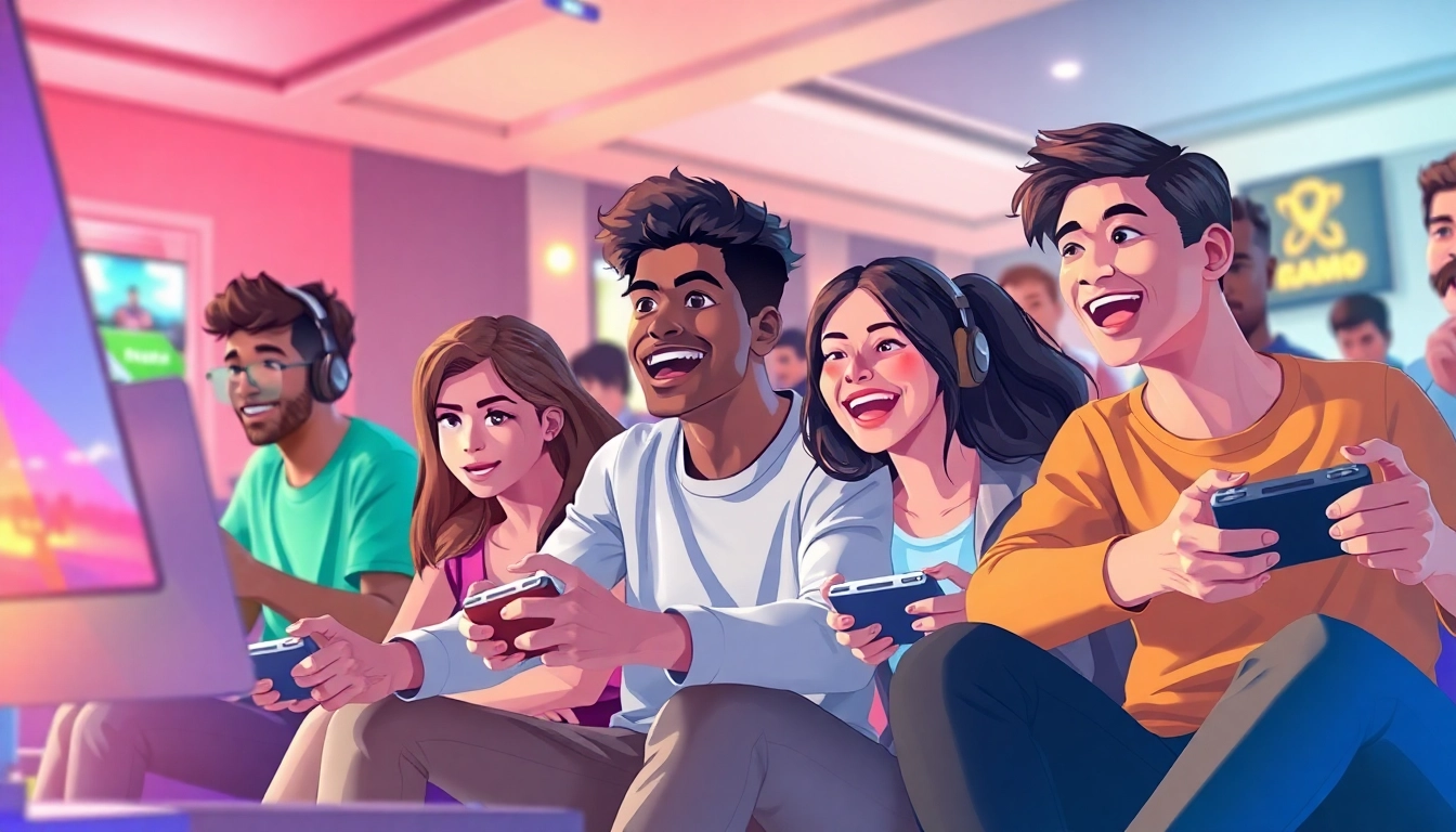 Experience the thrill of YONO ALL GAMES as players engage in exciting gameplay, showcasing a lively gaming environment.