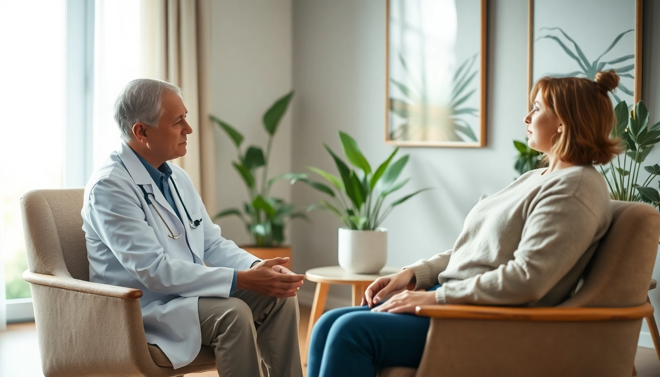 Therapist providing psychotherapy dubai services in a warm, inviting office setting.