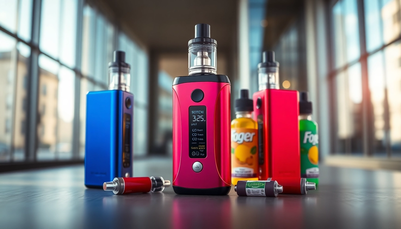Showcase the Foger Switch Pro Kit with a sleek design and vibrant color options.