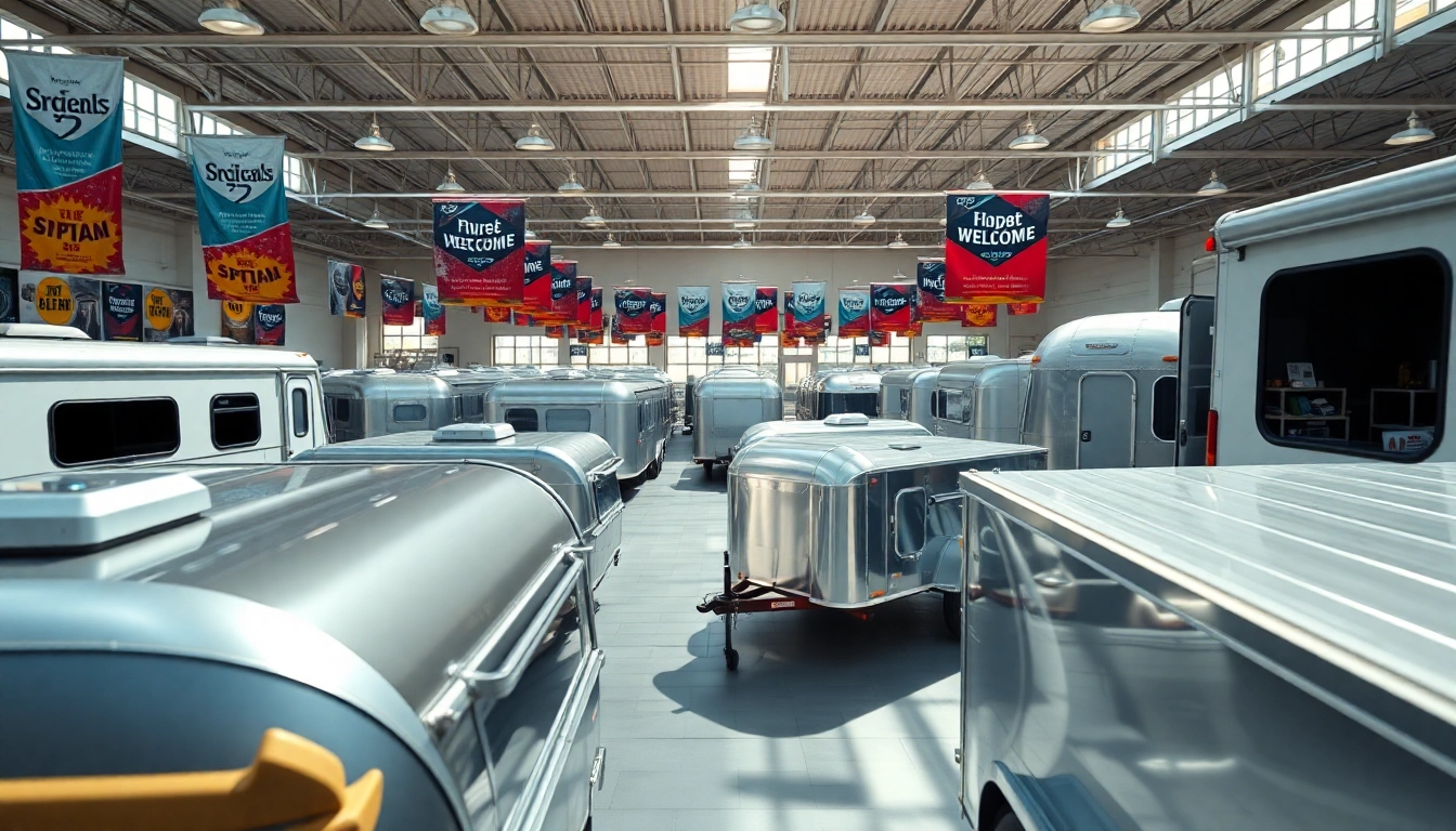 Explore trailers for sale in Massachusetts with a wide variety showcased in a bright, inviting dealership.