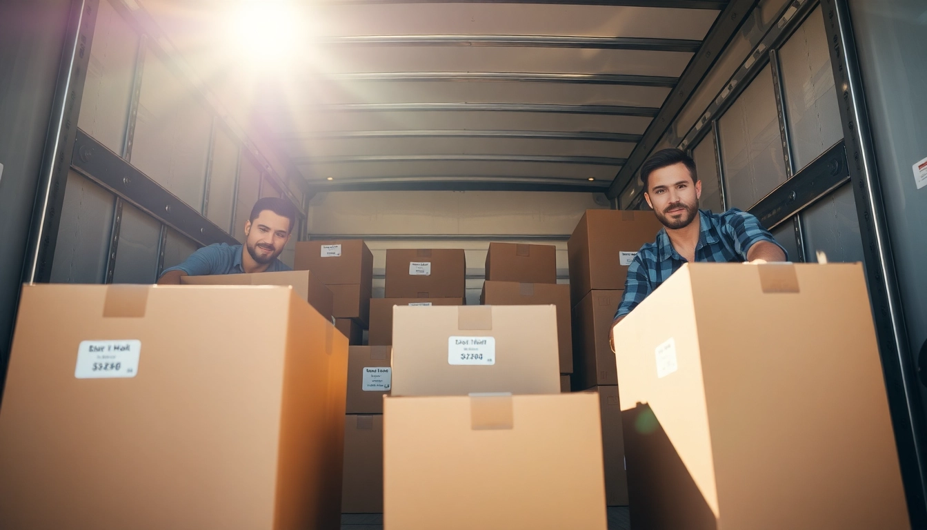 Movers Calgary team packing boxes with professionalism and care.