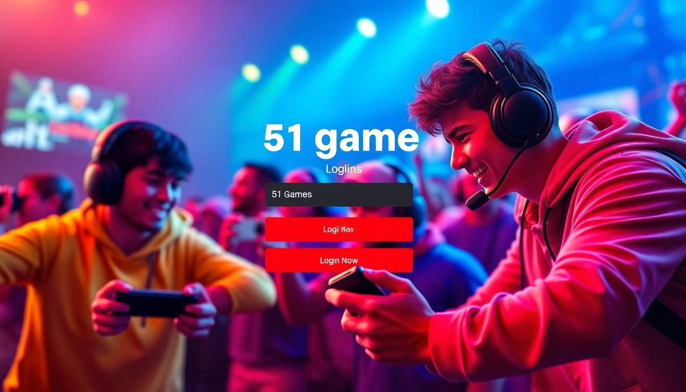 Experience the 51 game login process with a seamless interface showcasing top e-sports titles.